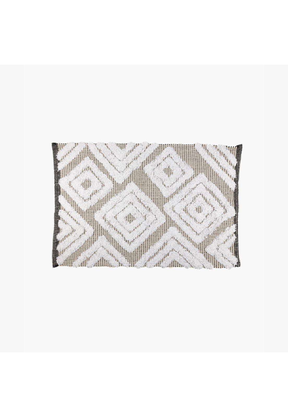 Bajada De Cama Boho Algodón 60 X 90 Cm Beige-1