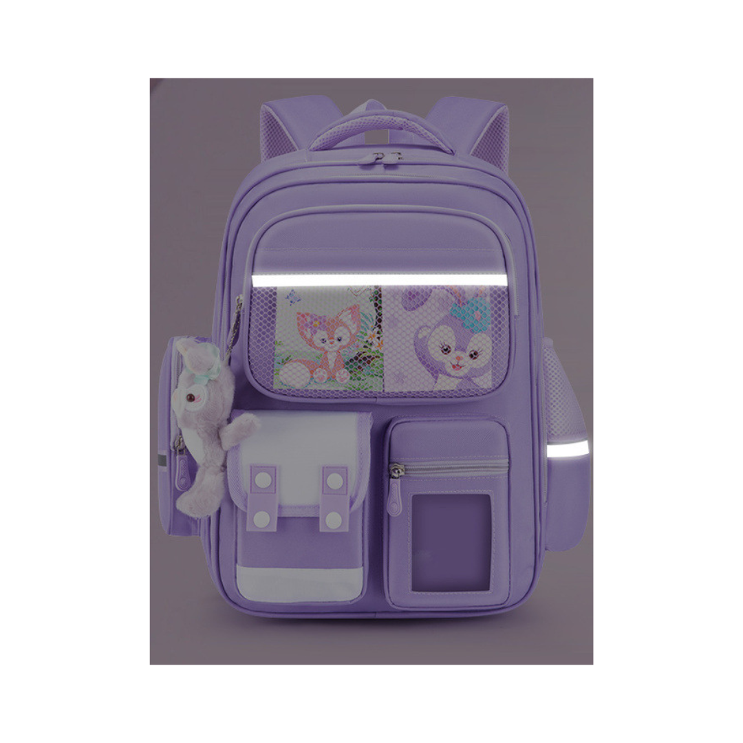 Mochila Escolar Llavero Conejo Infantil Ninas-5