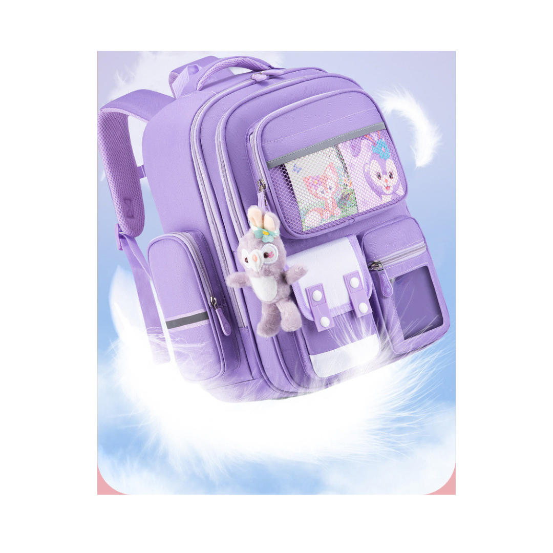 Mochila Escolar Llavero Conejo Infantil Ninas-6