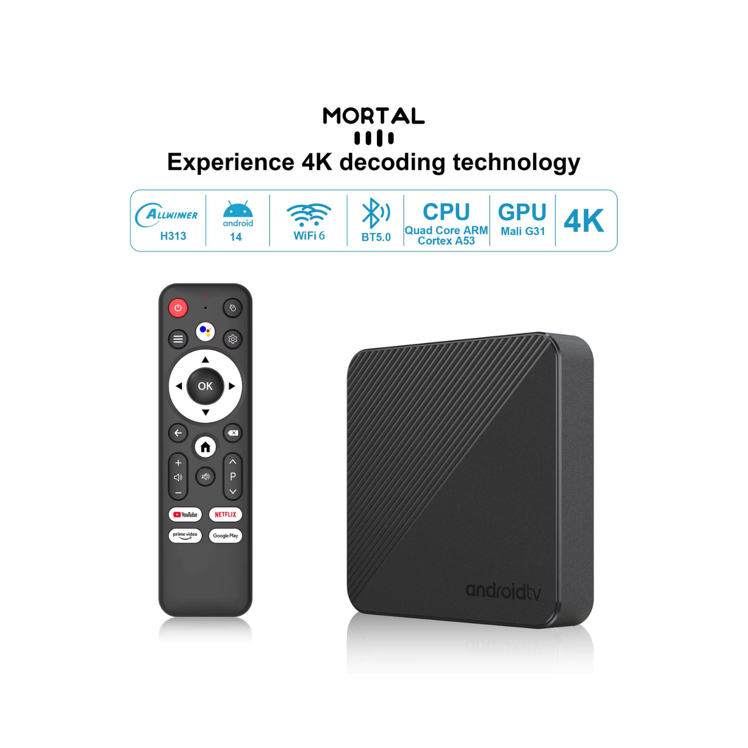 Tv Box 4k Android 14 Alta Definicion Super Fluido Wifi 6-1
