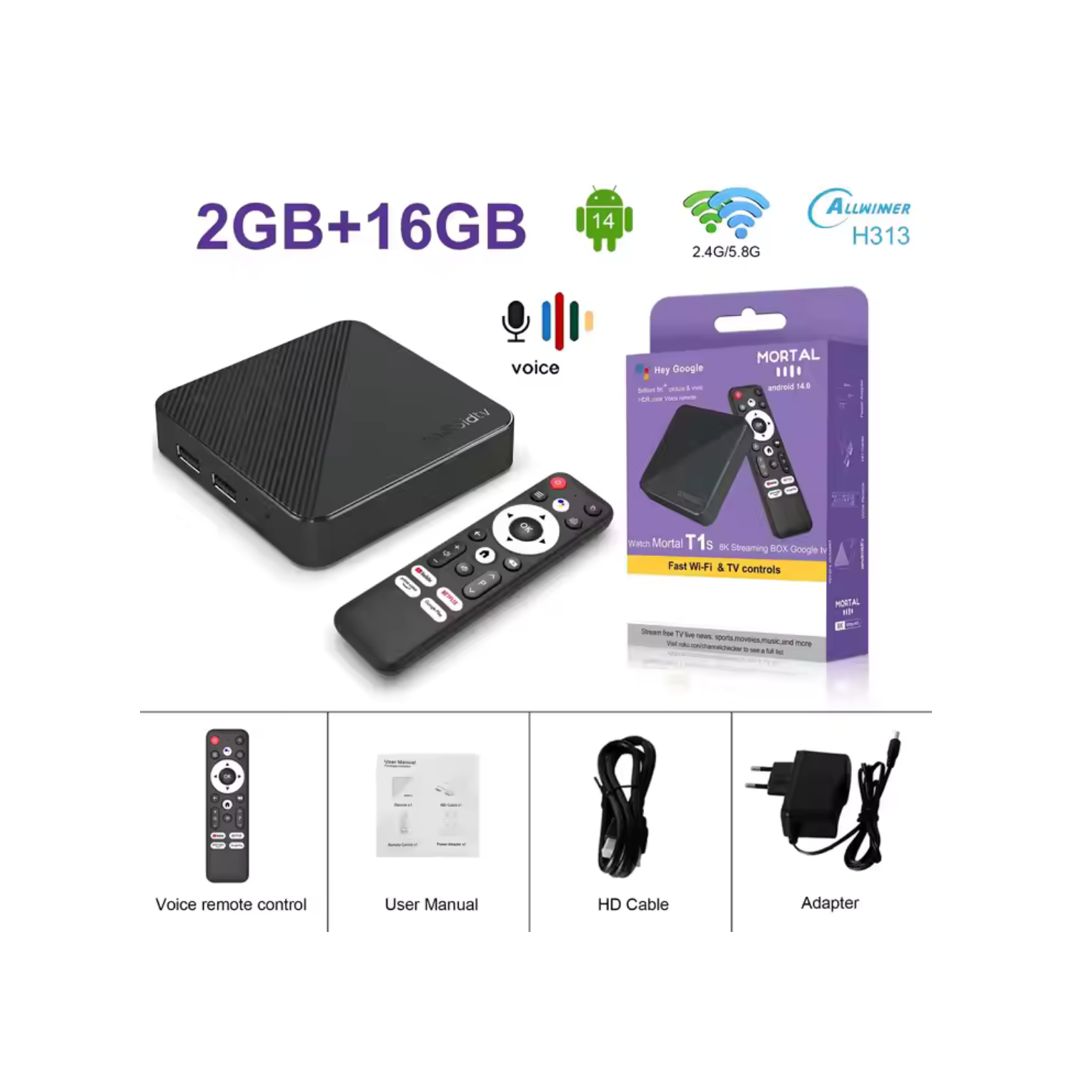 Tv Box 4k Android 14 Alta Definicion Super Fluido Wifi 6-4