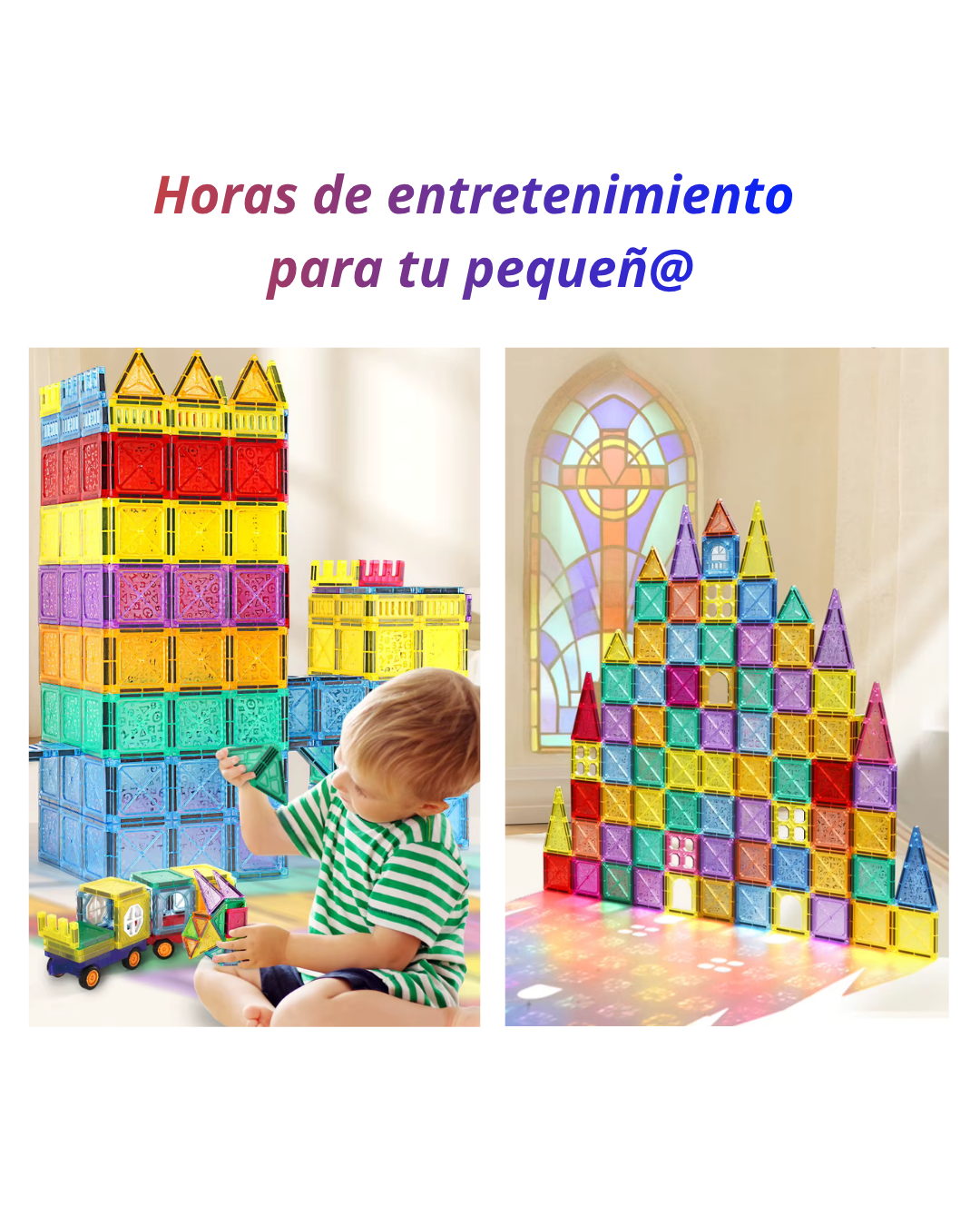 Juego De Bloques De Construccion Magneticos 3D 110 Piezas-3