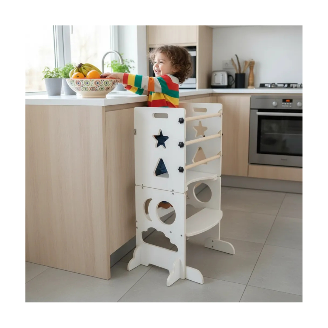 Torre De Aprendizaje Montessori 3 En 1 Plegable Y Segura-0