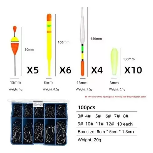 Kit completo de pesca con accesorios cañas y carretes-4