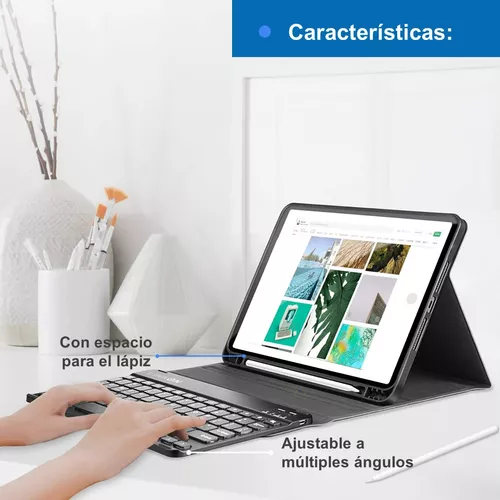 Carcasa funda con teclado para iPad Linkon 102 y 109 color negro-2
