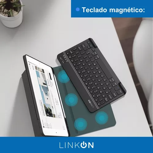 Carcasa funda con teclado para iPad Linkon 102 y 109 color negro-3