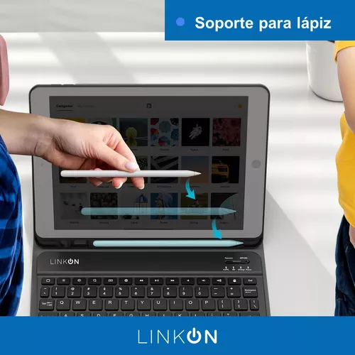 Carcasa funda con teclado para iPad Linkon 102 y 109 color negro-4