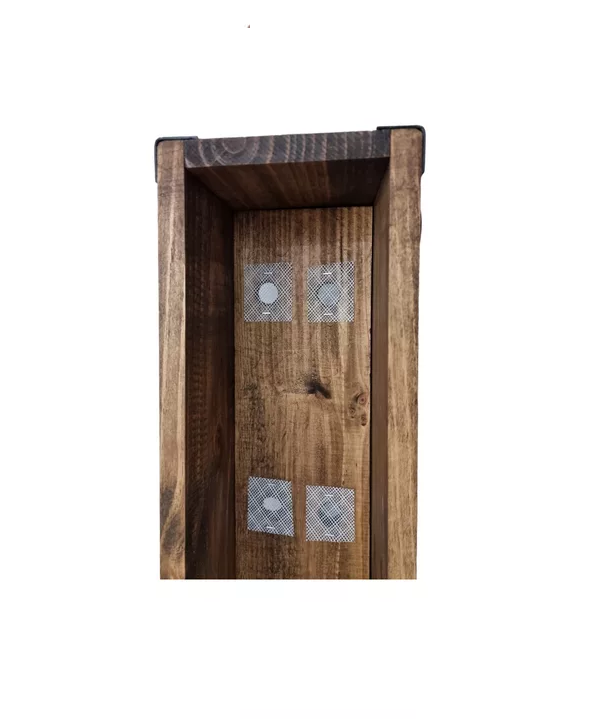 Macetero de Madera 60cm Color Roble con Patas de Fierro-3