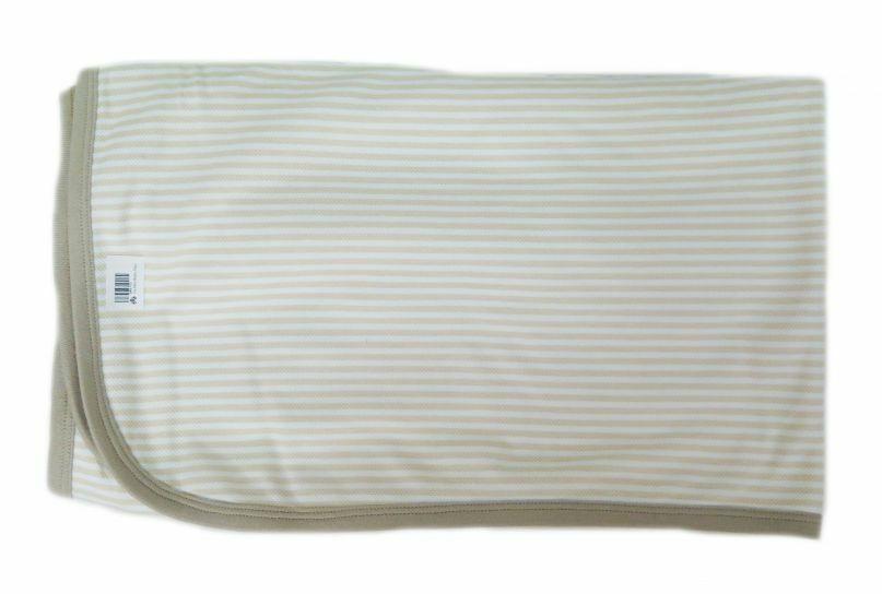 Manta de Algodon y Pique Rayada - 80 cm x 78 cm-2