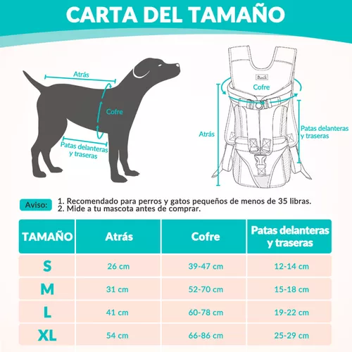 Mochila transportadora ajustable para mascotas perros S negro-5