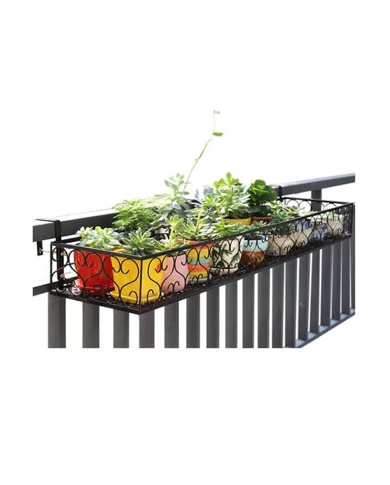 Jardinera Exterior Barandilla para Balcón 50x20x12cm-2
