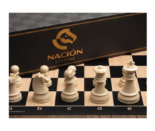 Tablero de ajedrez profesional tipo madera con set ABS-0