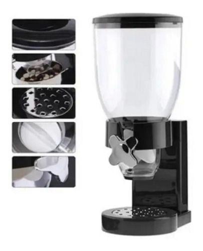 Dispensador Hermético De Cereales A Granel Dispensador Hogar Color Negro-5