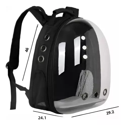 Mochila transportadora transparente para mascotas perros y gatos-5