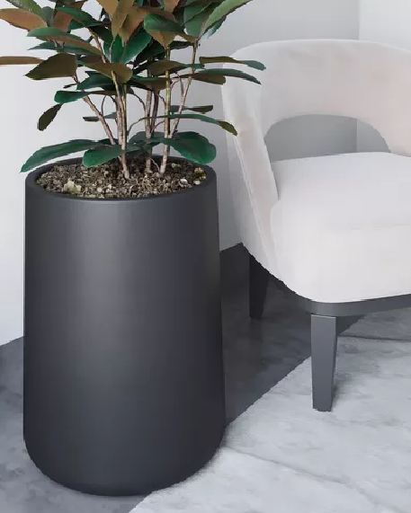 Macetero Grande Plástico Amalfi Modelo Gota N55 60L Negro-3