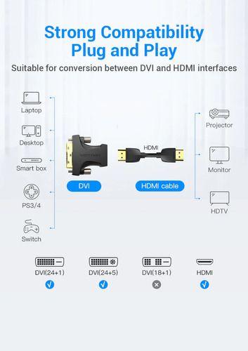 Adaptador Plug Hdmi Para Dvi (24+1) 1080p 60hz Bidirecional-5