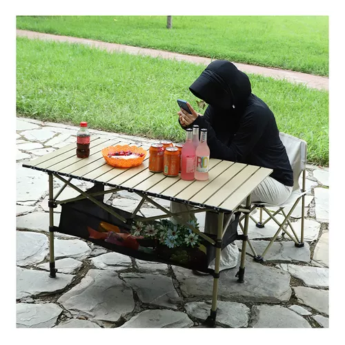 Mesa plegable para camping portátil multiuso exteriores-2