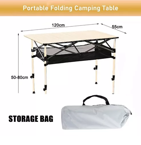 Mesa plegable para camping portátil multiuso exteriores-6
