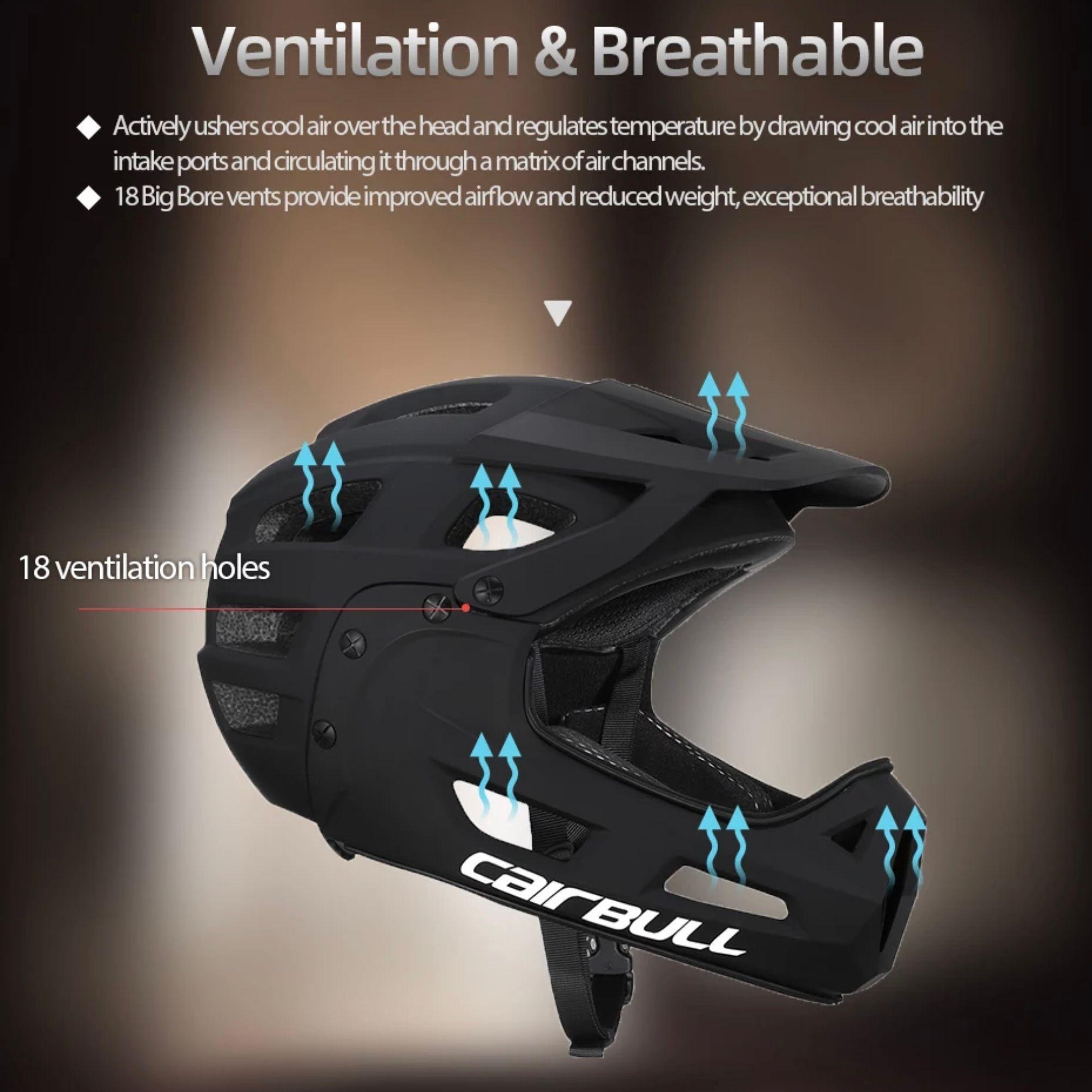 Casco integral bicicleta mtb cairbull discovery -3