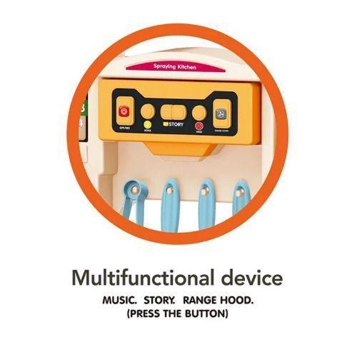 COCINA DE JUGUETE 65 PIEZAS CON LUCES, MUSICA, SPRAY DE AGUA -3