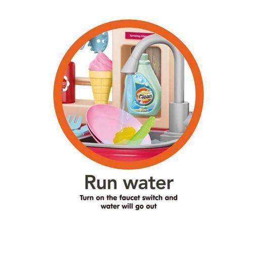 COCINA DE JUGUETE 65 PIEZAS CON LUCES, MUSICA, SPRAY DE AGUA -6