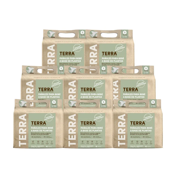 Pañales Terra Biodegradables Caja Talla XG 128 uns-3