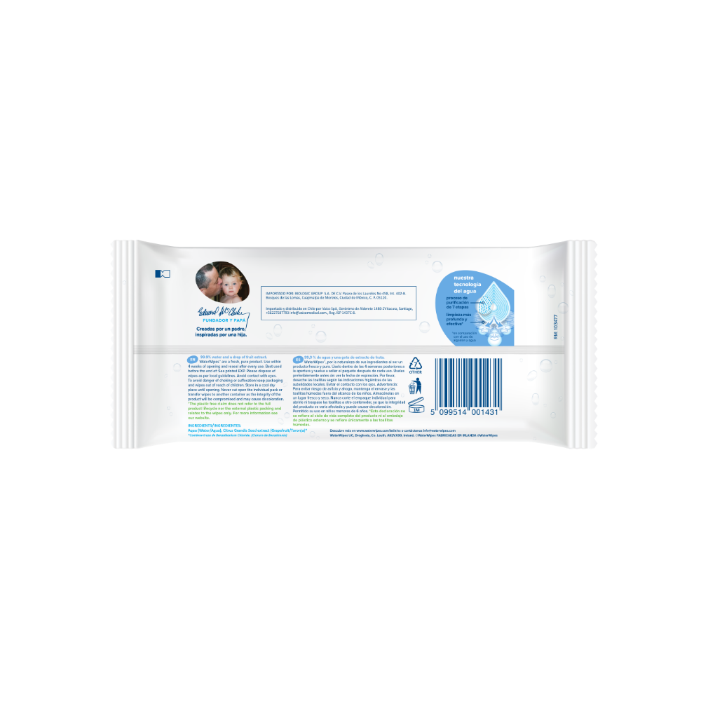 Toallitas húmedas WaterWipes Bio 60 uns-3