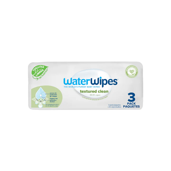 Toallitas húmedas WaterWipes Textured Clean 3x60 unidades-3