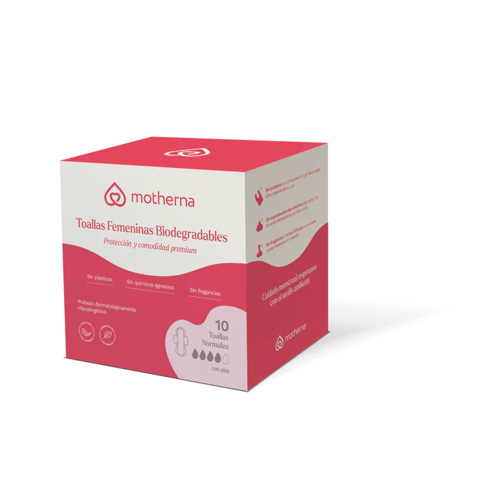Pack Triple Toallas Femeninas Normal Biodegradables Motherna 30 uns-6