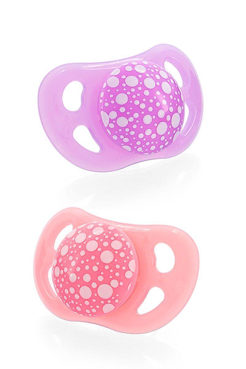 Chupetes Twistshake 6+m 2 uns Rosado Morado-0