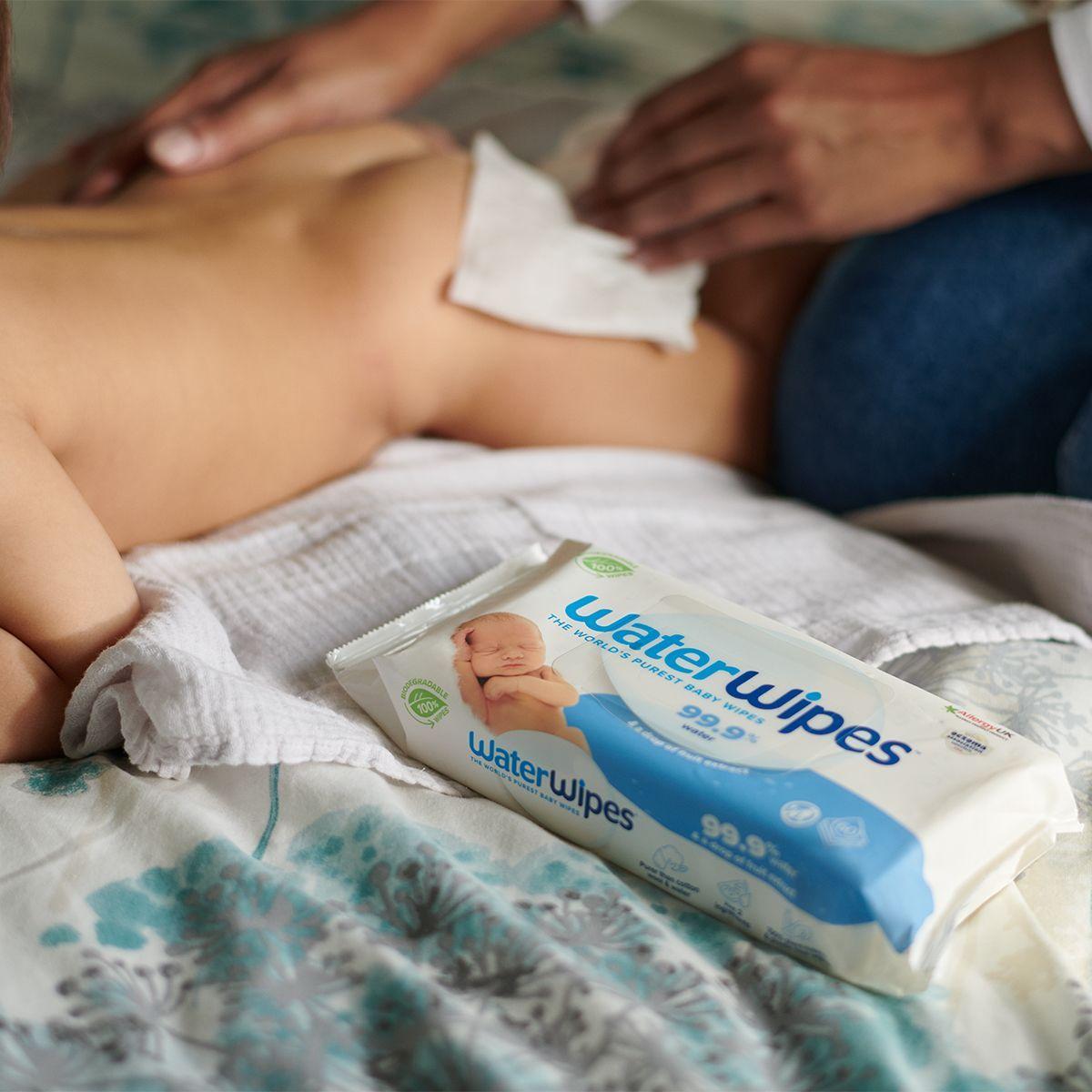 Toallitas Húmedas WaterWipes Pack 24x60 | Biodegradables, Piel Sensible, Recién Nacido-3