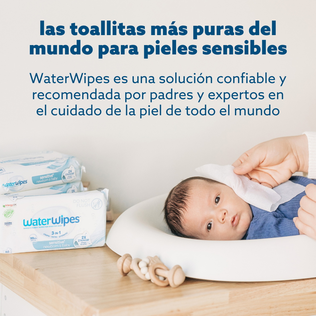 Toallitas Húmedas WaterWipes Pack 24x60 | Biodegradables, Piel Sensible, Recién Nacido-2