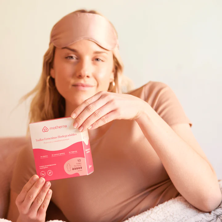 Pack Triple Toallas Femeninas Nocturnas Biodegradables Motherna 30 uns-6