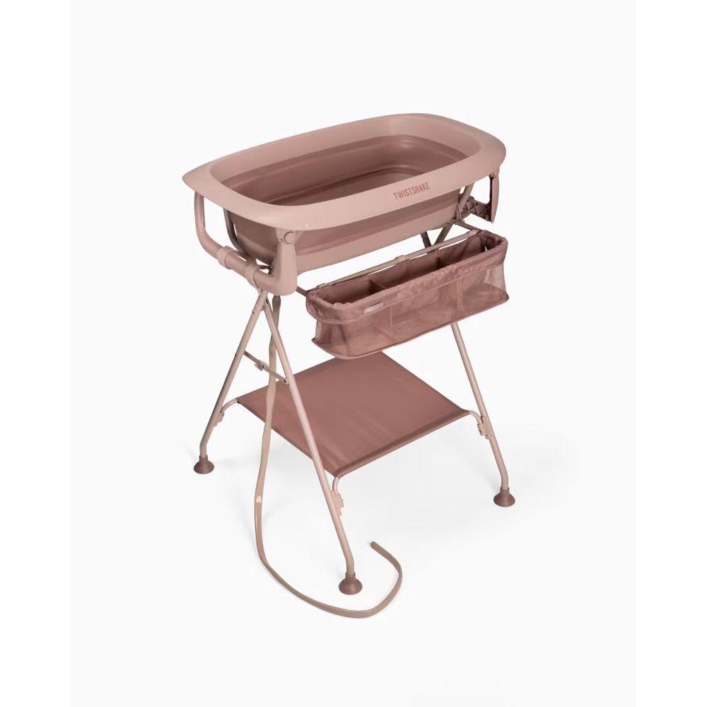 Pack de lujo para bebes banera con base y asiento Twistshake rosada-6