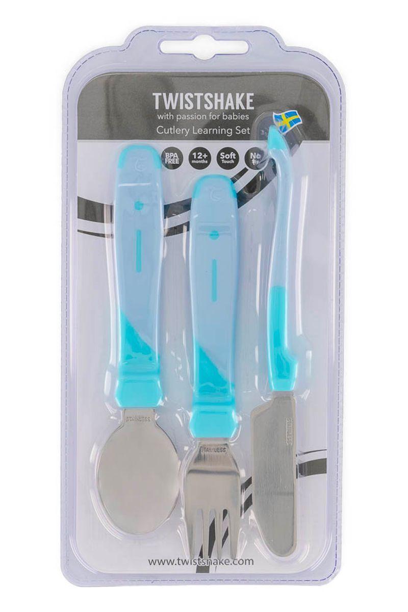 Servicio de acero inox Twistshake 12+m azul-2