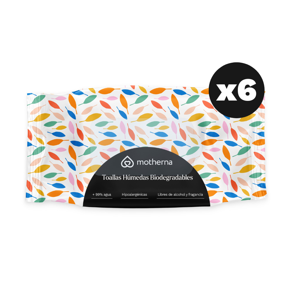 Toallitas Húmedas Motherna Caja 6x60 Unidades Diseño Hojas-0