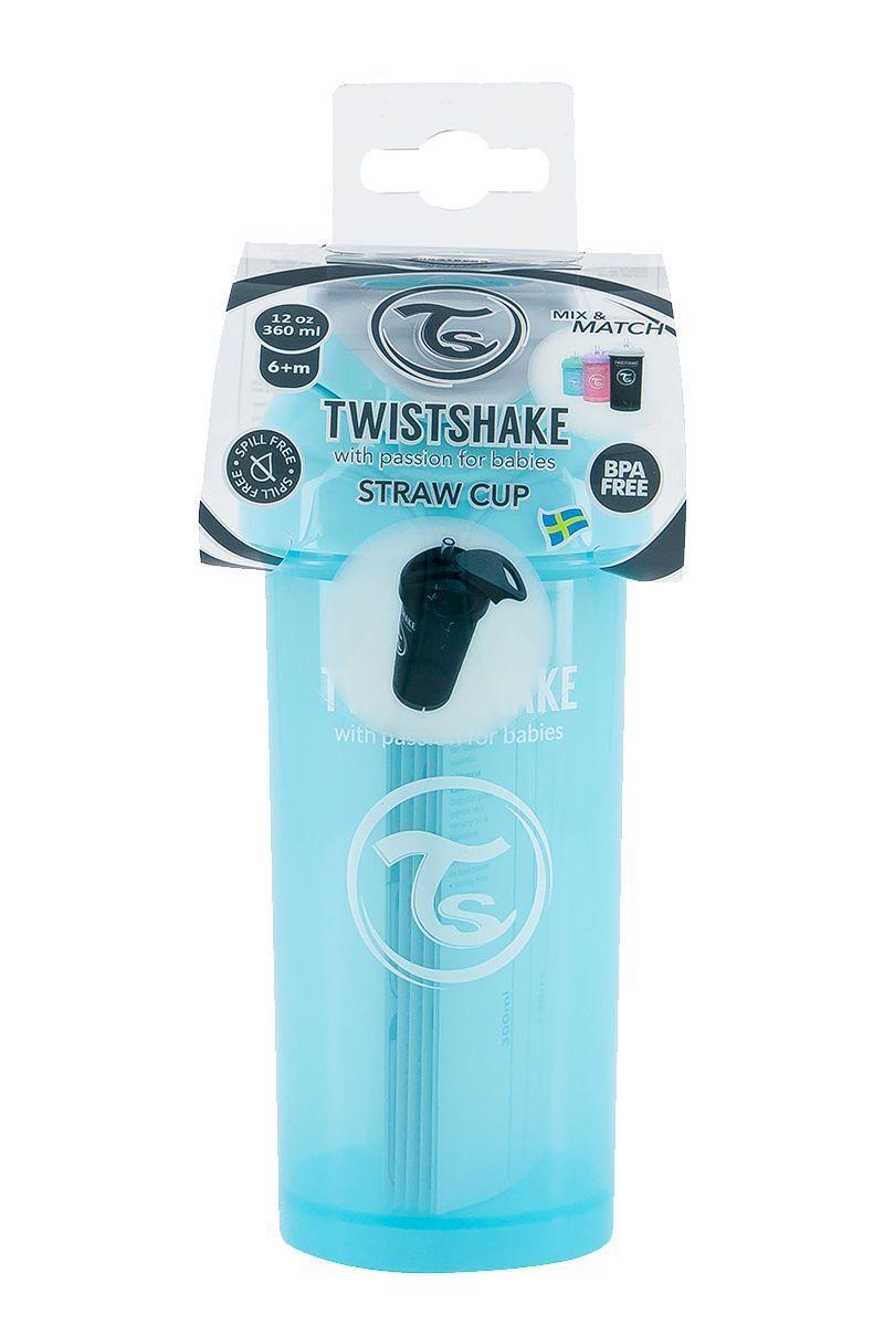 Vaso con bombilla Twistshake Straw Cup 360ml azul-2