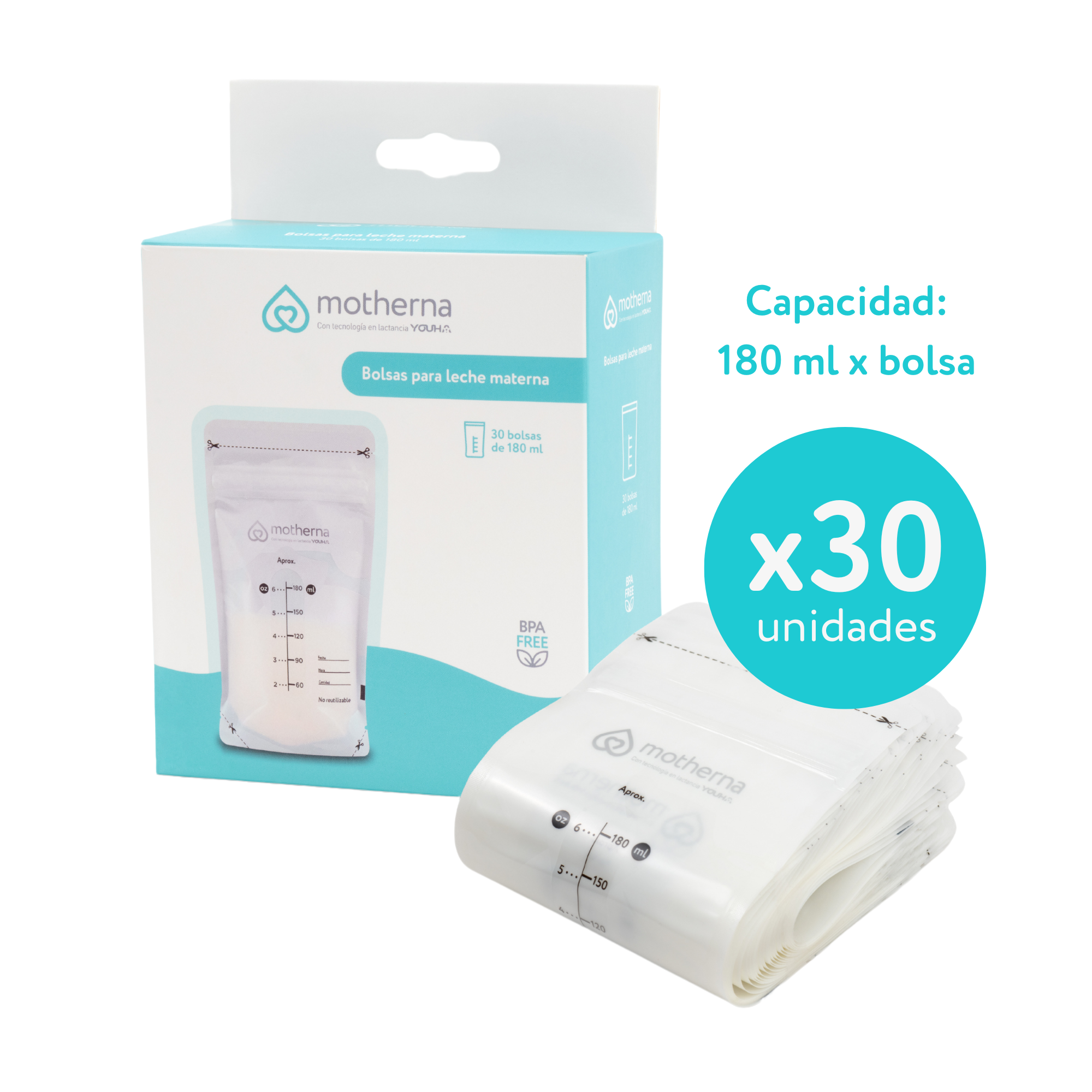 Bolsas para leche materna Motherna 30 uns-3