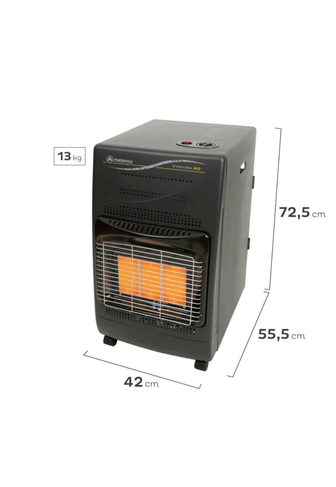 Estufa a Gas Mademsa VITTALE 40 15 KL Negro (Nuevo caja dañada)-6