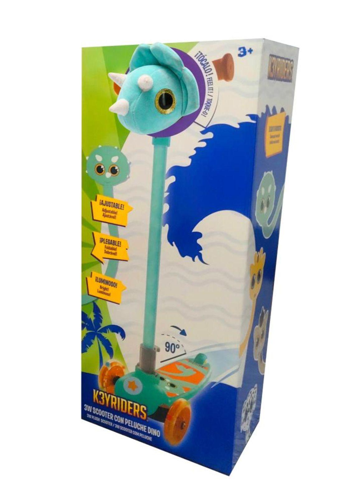 Scooter peluche dinosaurio 3 ruedas con luces-2