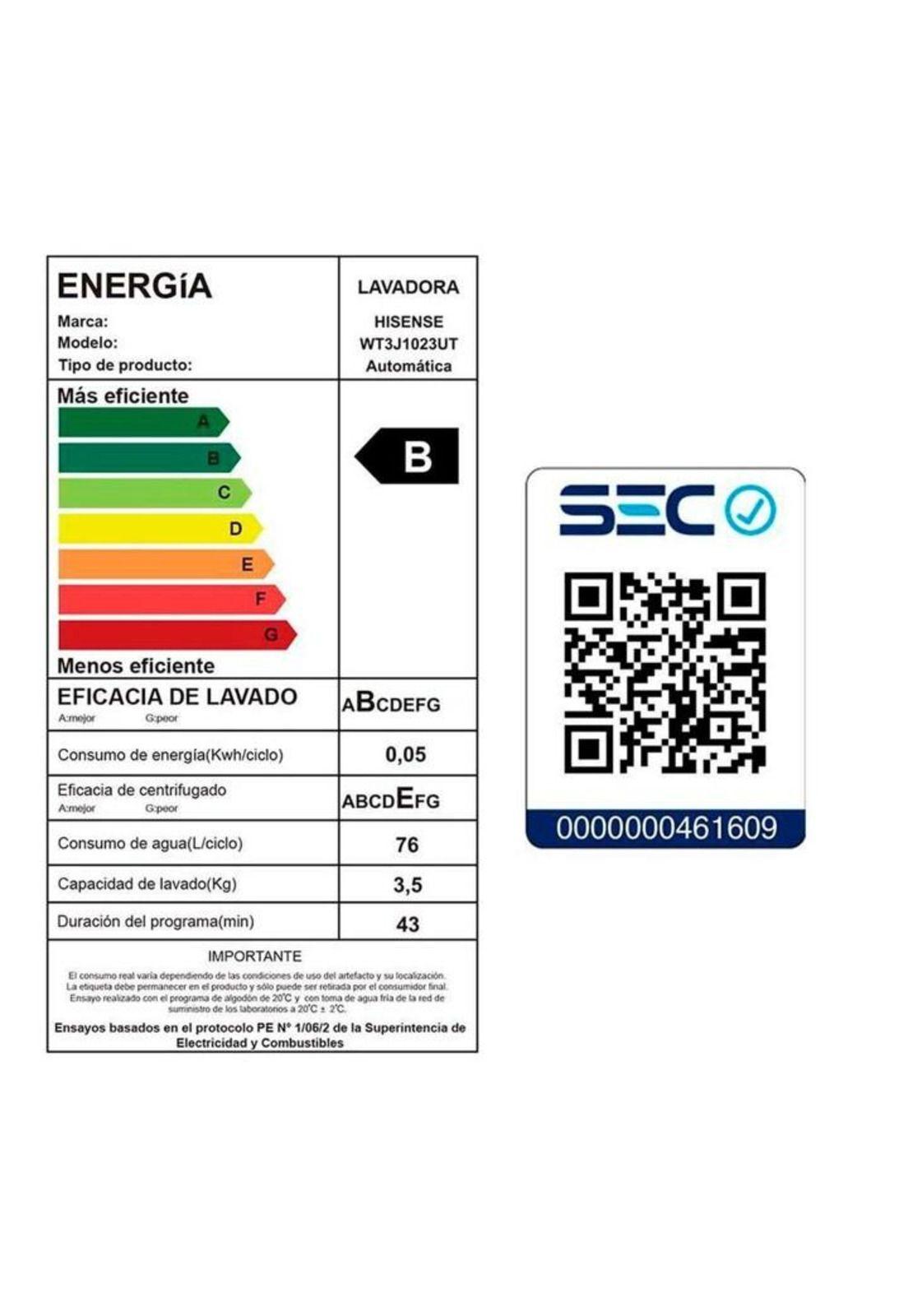 Lavadora 10kg carga superior WT3J1023UT (Nuevo caja dañada)-3