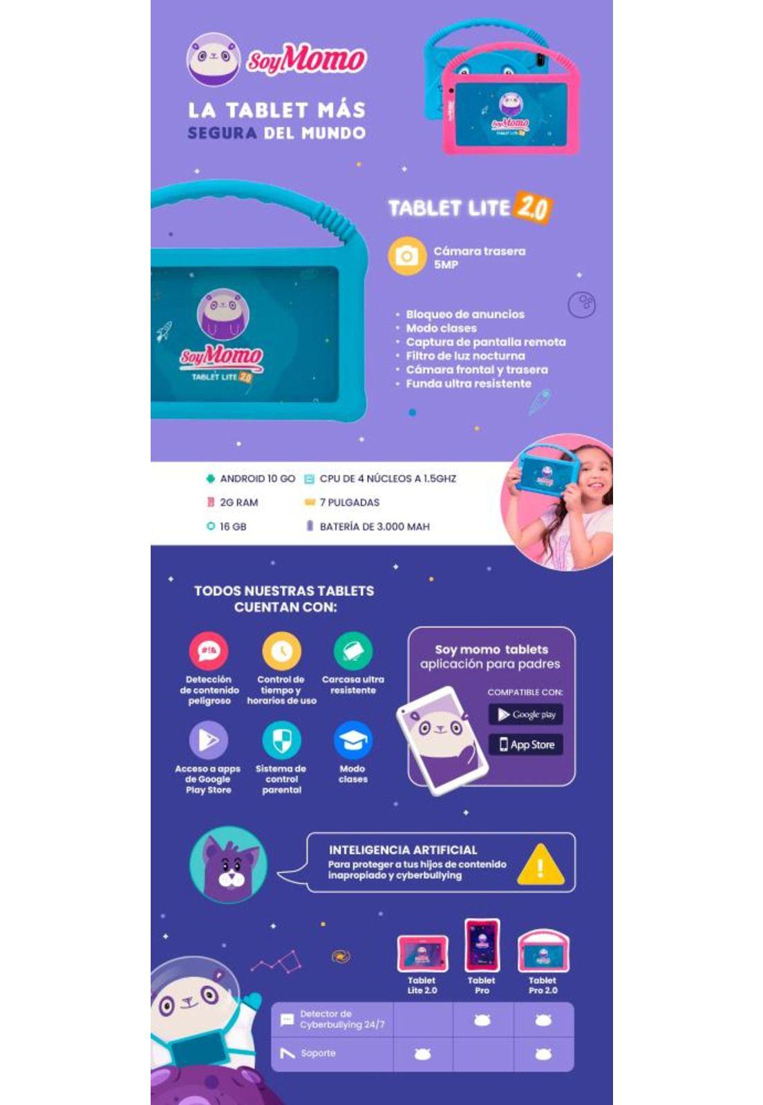 TABLET SOYMOMO/ 2 GB/ 16GB/ANDROID 10 GO LITE 2.0/ AZUL (REACONDICIONADO)-3