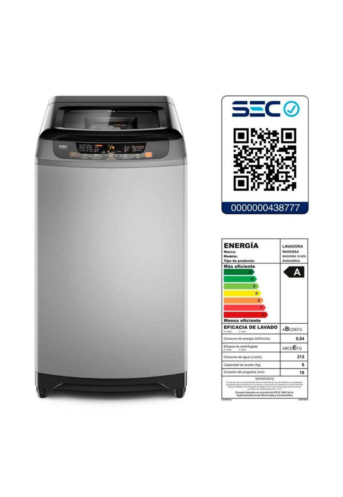 Lavadora Automática Mademsa 18SZG 18 kg (Nuevo caja dañada)-6