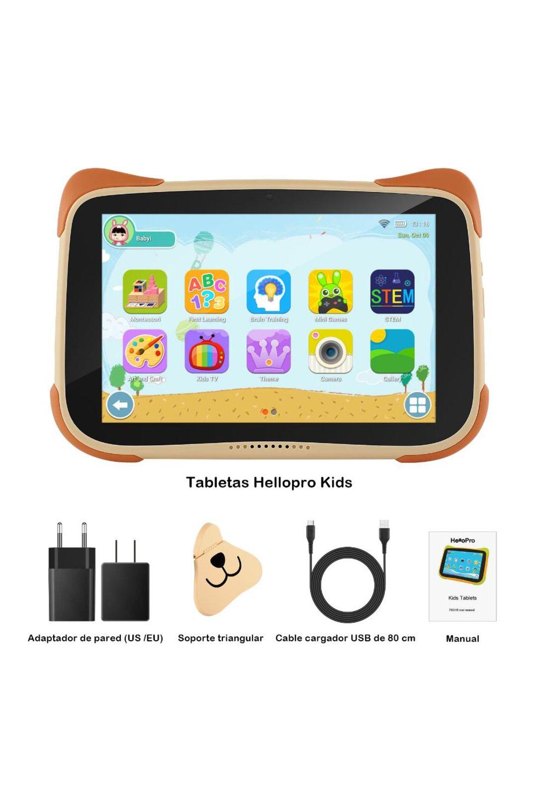 Tablet OS Kids 8” HD/ 4GB / 64GB/ Android 13/ Puppy Brown-3