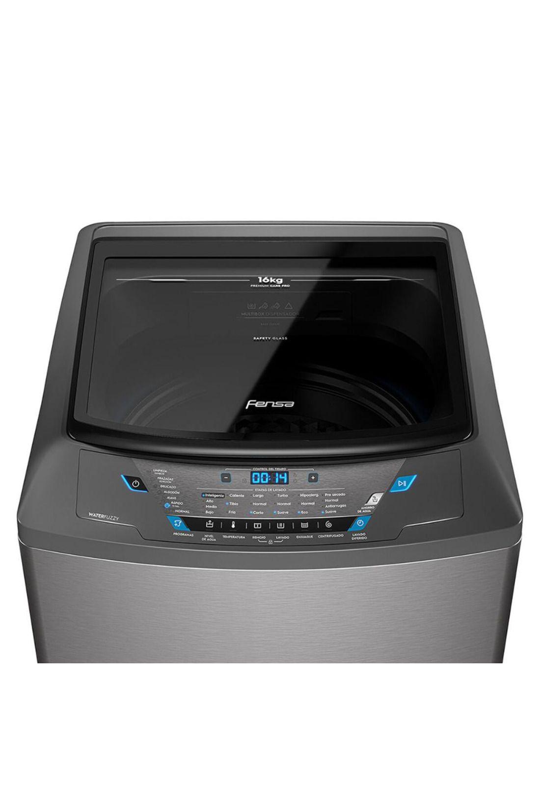 Lavadora 16kg carga superior/ Premium Care Pro 16/ Fensa/ Gris (Nuevo caja dañada)-2