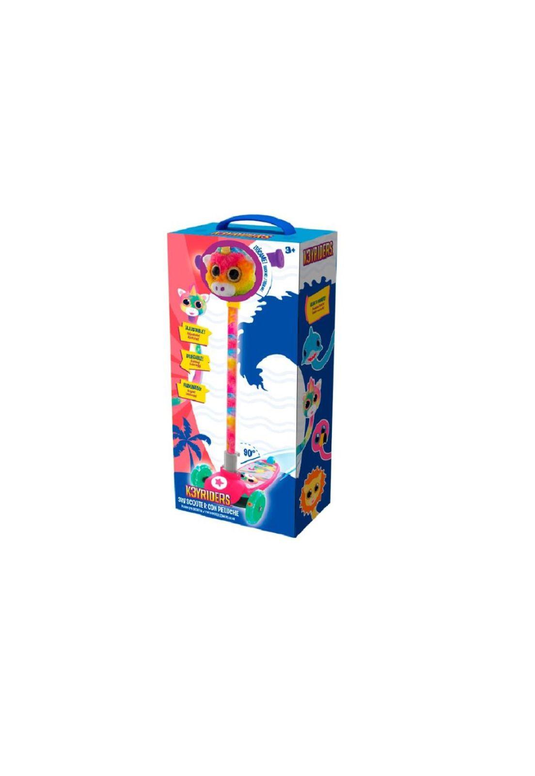 Scooter peluche unicornio 3 ruedas con luces-1