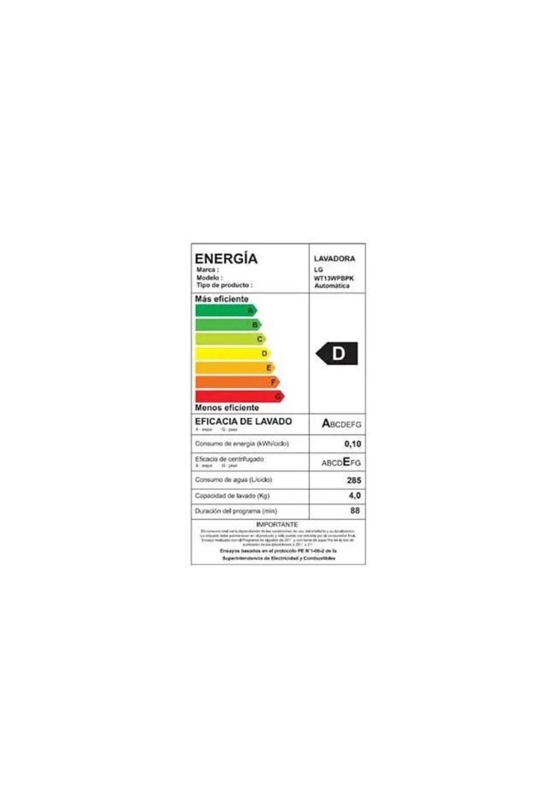 Lavadora Automática LG WT13WPBPK 13 Kg (Nuevo caja dañada)-4