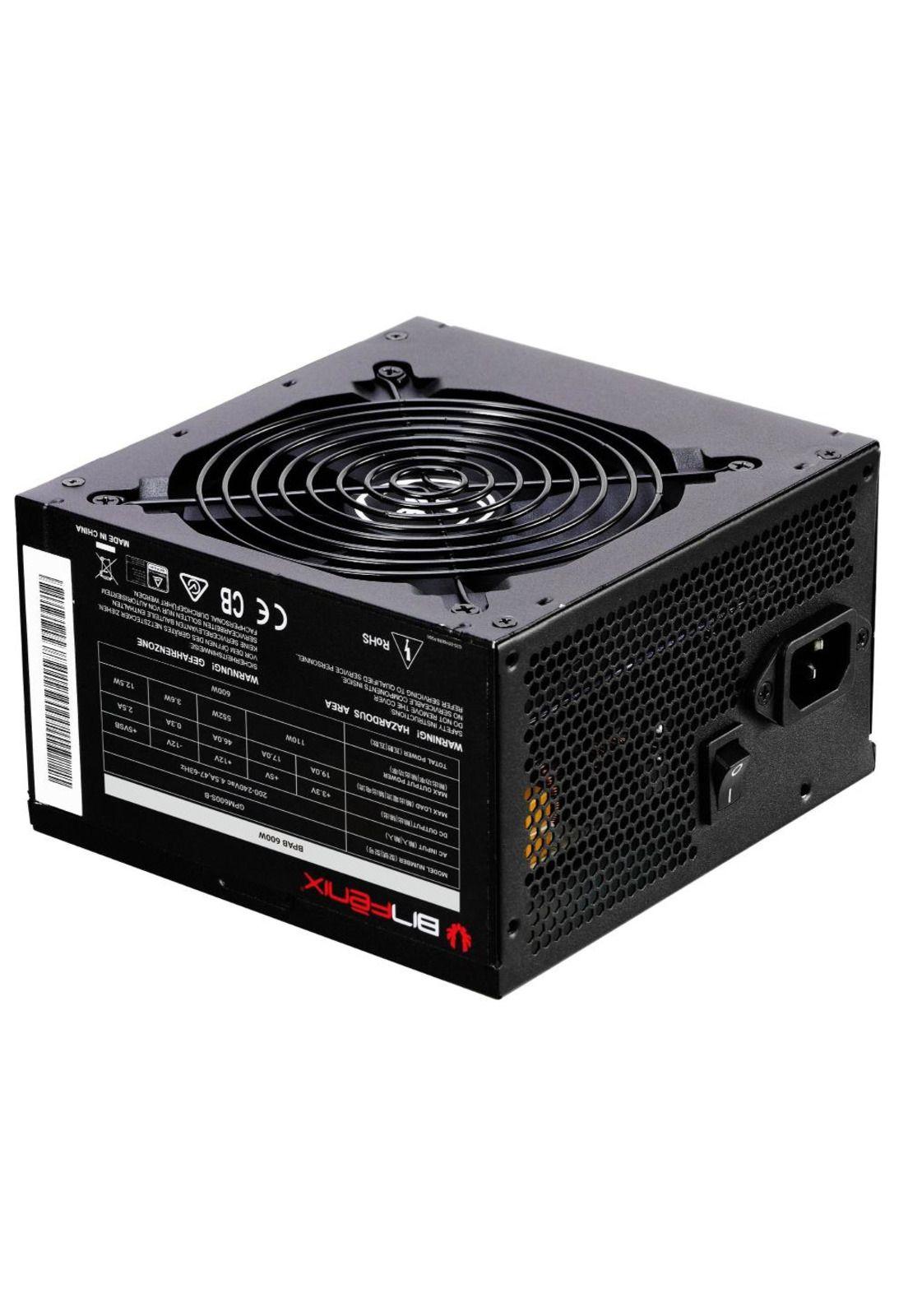 Gabinete BitFenix/ ​​Hades + Fuente de Poder 600W / 4 ventiladores/ Negro-2