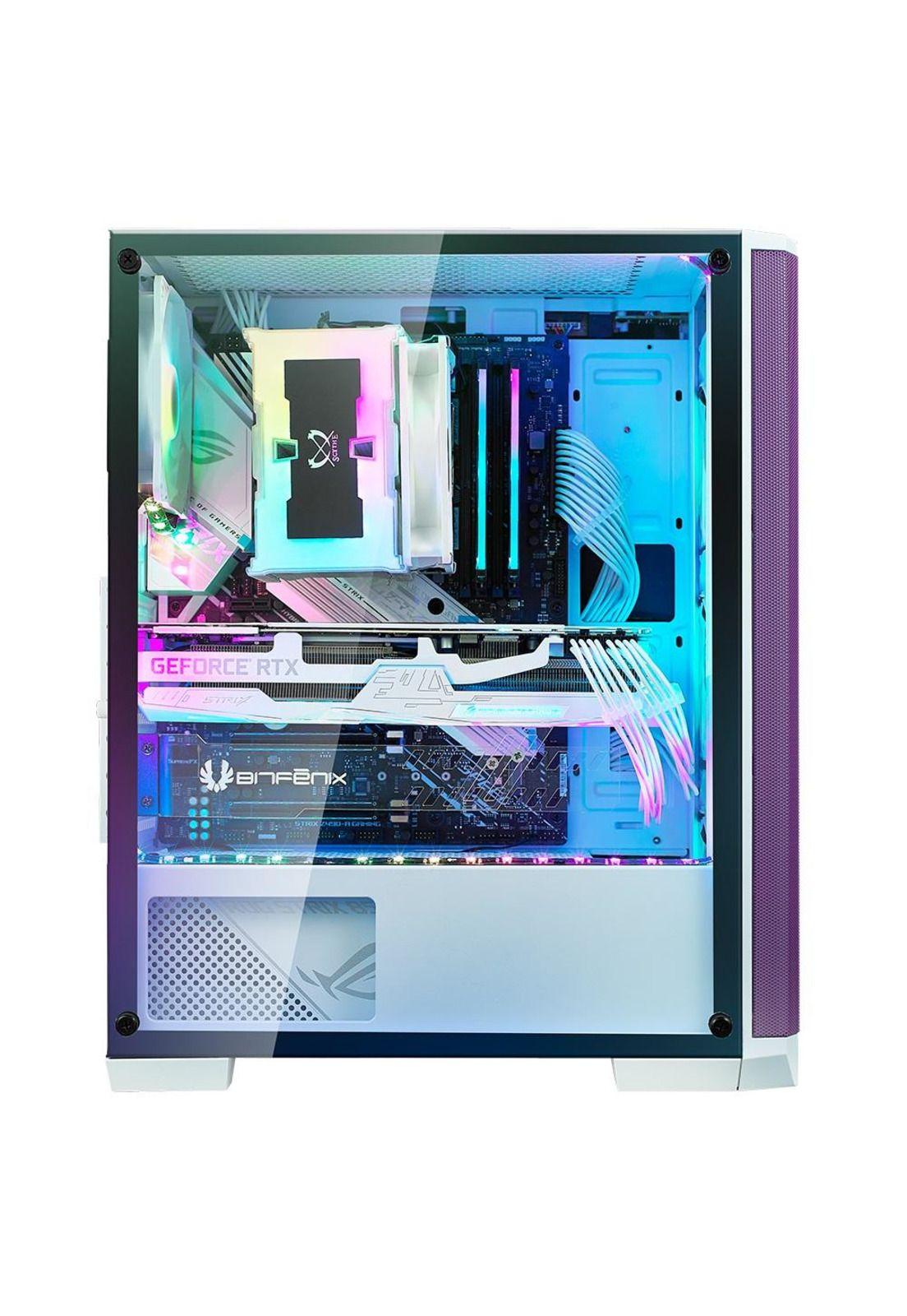 Gabinete BitFenix/ ​​Nova Mesh SE ATX/ 4 Ventiladores/ Púrpura Blanco-3