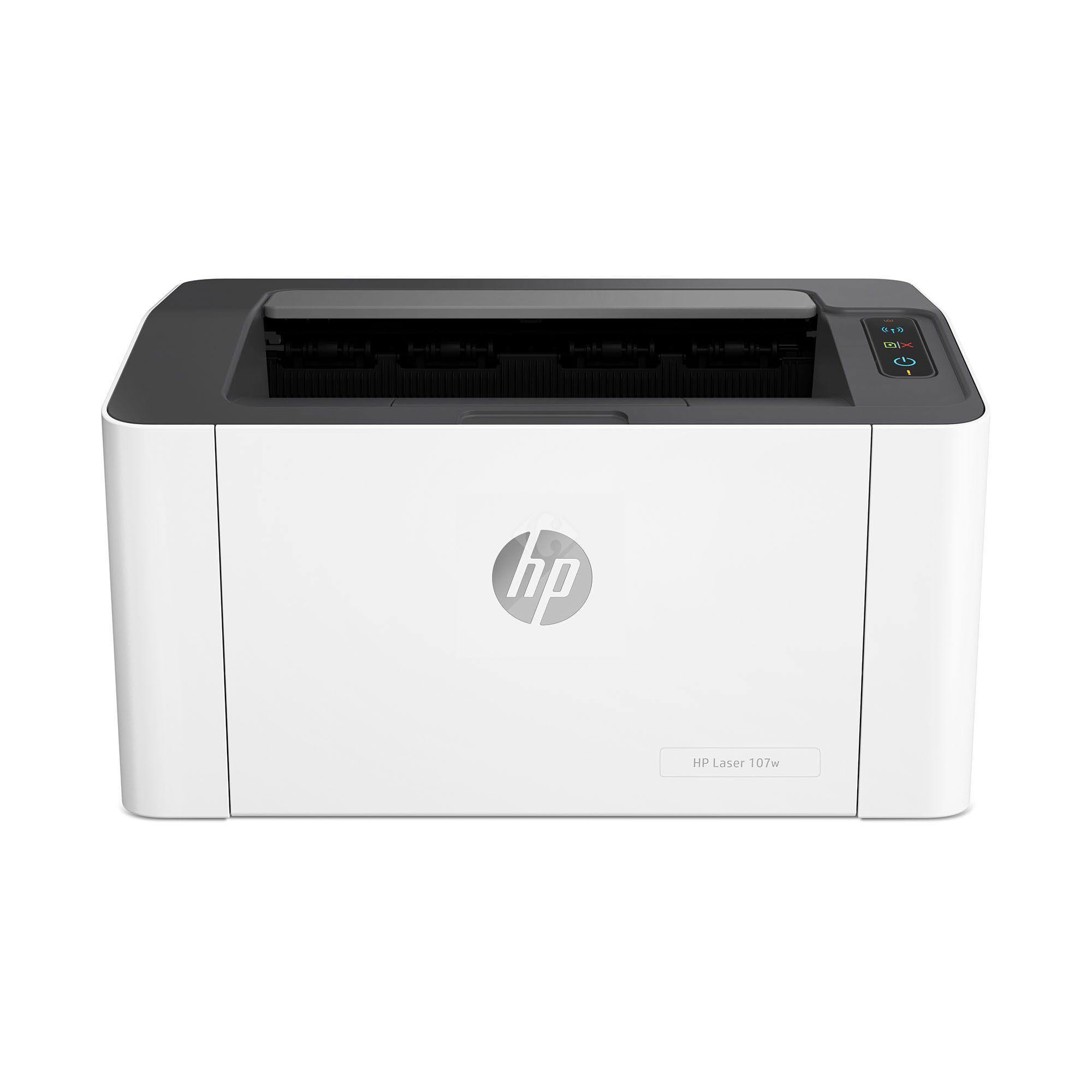 Impresora HP Laser 107w inalámbrica Laser Blanco/Negro, hasta 21ppm, WiFi  USB (REACONDICIONADO)-0